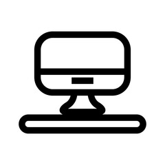 lcd tv monitor computer set icon vector