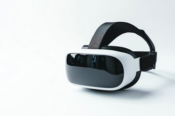 Fototapeta premium White and Black Virtual Reality Headset on Display