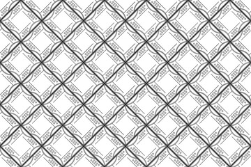 Floral Cross Interlace Seamless Pattern