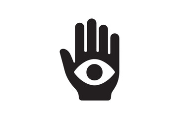 Intuition Sign silhouette vector with white background
