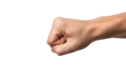 Realistic Hand Fist Gesture PNG Image for Graphic Design Projects