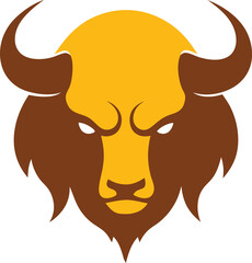 bull head vector mascot logo