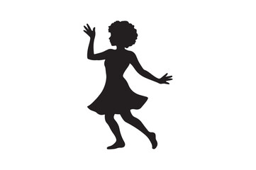 Pop silhouette vector with white background
