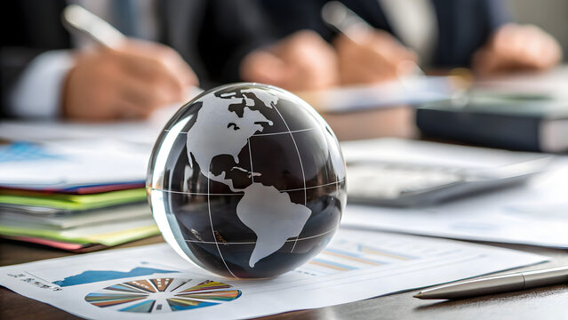 Business consultants advising clients on global market entry strategies and how to adapt to international trade policies  - Powered by Adobe