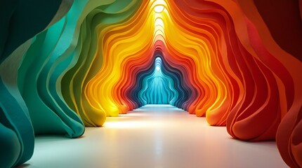 Rainbow-hued Cave Structure.