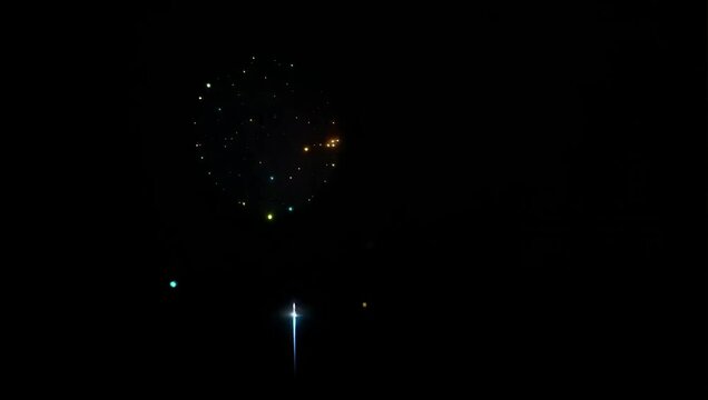 fireworks in the night sky