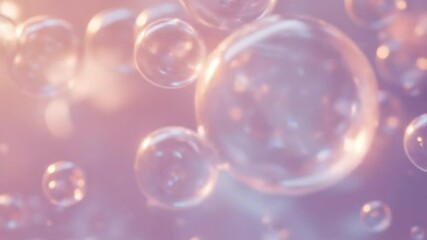 Ethereal pink spheres float abstractly - Powered by Adobe