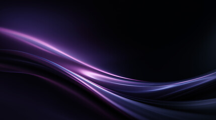 Fototapeta premium Abstract purple wave with smooth curves and fluid motion. Futuristic design with elegant light effects on a dark background. Perfect for modern, tech, and creative projects.