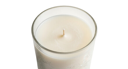 Aesthetic White Candle in Glass Jar PNG Image For Your Design