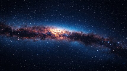 Fototapeta premium Cosmic expanse with a vibrant galactic band