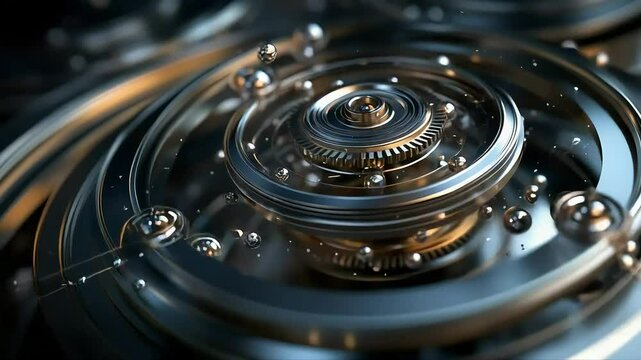 Metallic gears and rings mechanism