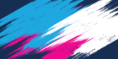 Jersey design sublimation vector brush grunge splash background, techno sporty element wallpaper, pink blue white navy color combination, shirt sports wear