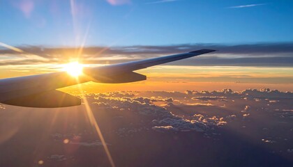 Sunrise Airplane Window, New Journey View