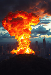 The City Engulfed in a Fireball