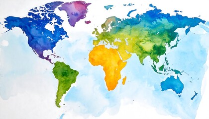 Artistic World Map, Travel Connections