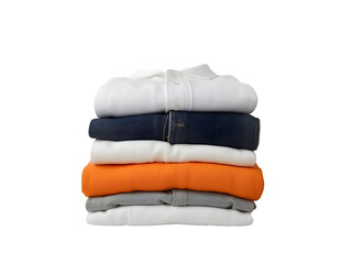 Clothing stack isolated on transparent background.