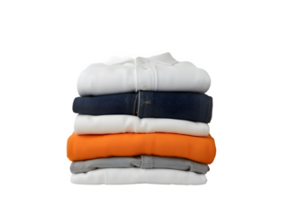 Clothing stack isolated on transparent background.