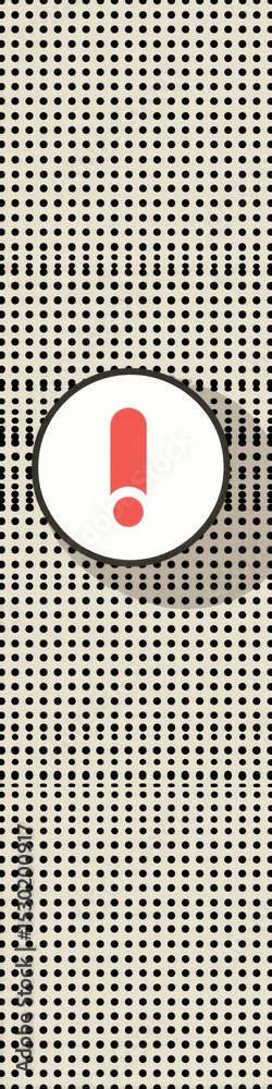 Poster Retro Error Icon Displayed on a Dotted Grid Interface With Clear Upper Zone for Functionality and Visibility