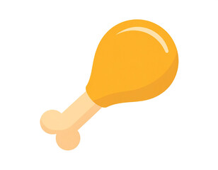 A piece of chicken thigh isolated on a transparent background