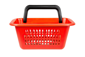 Red plastic shopping basket (2)