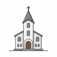 Fototapeta premium Modern Church Icon Classic and Contemporary Architecture Blend