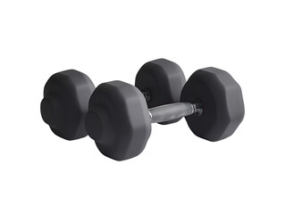 Gray dumbbells for strength training