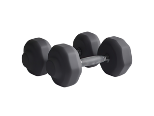 Gray dumbbells for strength training