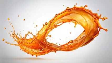 Amber Liquid Dynamic Splash An Abstract Image of Flowing, Glistening, and Vibrant Fluid in Motion