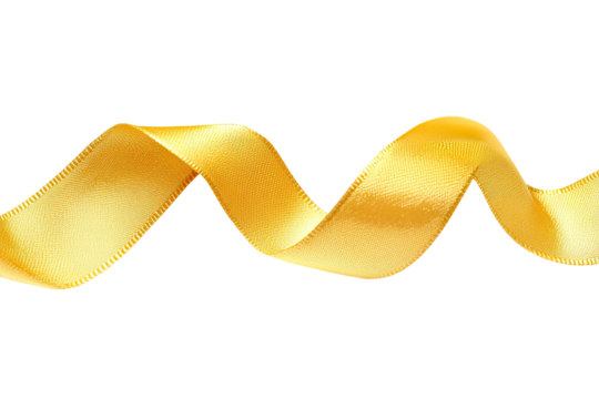 Golden ribbon in a graceful, wavy pattern