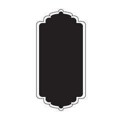 Islamic vector shape of a window or door arch.  Arab frame set. Ramadan kareem silhouette icon. Mosque gate.  Set of Islamic shape window frame in flat style, vector illustration.