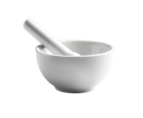 White ceramic mortar and pestle