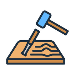 Hand-Carved Wooden Decor Icon