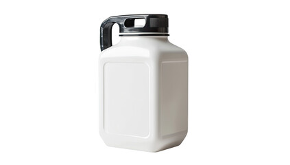White plastic jug with black lid