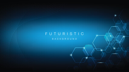 Blue Futuristic Circuit Abstract technology background Hi-tech system concept vector illustration