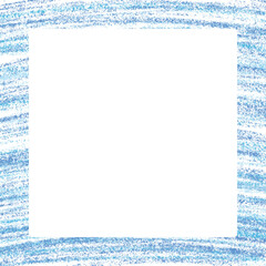 青い手描きペイントミックスのフレームイラスト