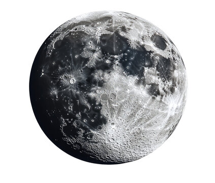 Detailed view of the moon's surface (1) - Powered by Adobe