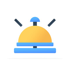bellhop bell icon, colored flat vector. modern and minimalist design