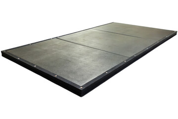 Sturdy rubber mat designed for durability and safety isolated with transparent background