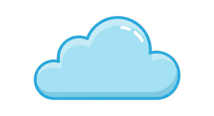 Blue Cloud Element for Weather Forecast PNG Vector Graphic Illustration