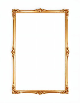 Elegant A4 rose gold frame mockup on a pristine white background. Vertical 2x3 portrait with lifelike 3D rendering., crayon drawing. with white shades