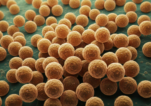 Mycoplasma Infections in Detail &ndash; 3D Rendered Bacterial Pathogen for Microbiology and Medical Science