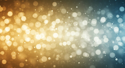 Elegant bokeh background with golden and blue hues for festive occasions