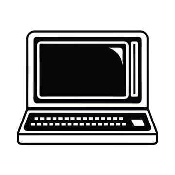Vintage command line interface vector icon illustration