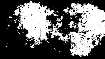 Distressed Grunge Splatter Frame Texture, High-Contrast Abstract Overlay for Edgy Graphic Design