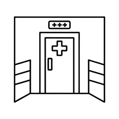 vector illustration of a door