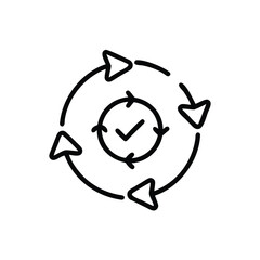 Minimal habit tracker radial icon vector illustration