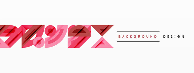 Abstract pink design features layered text elements. Minimalist style with white background, simple typography. Modern aesthetic.