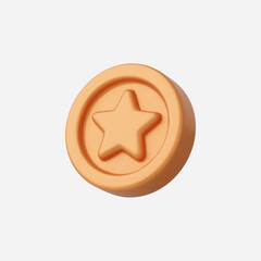 3d Realistic Star icon vector Illustration