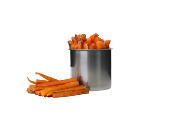 PNG, Fried carrot, isolated on white background