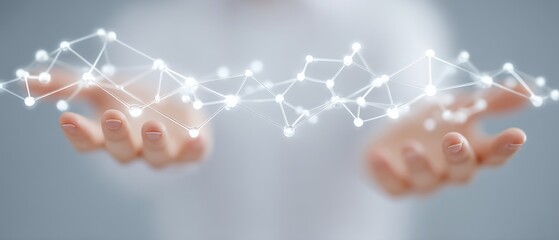 Creating connections digital transformation in technology virtual environment infographic hands-on perspective